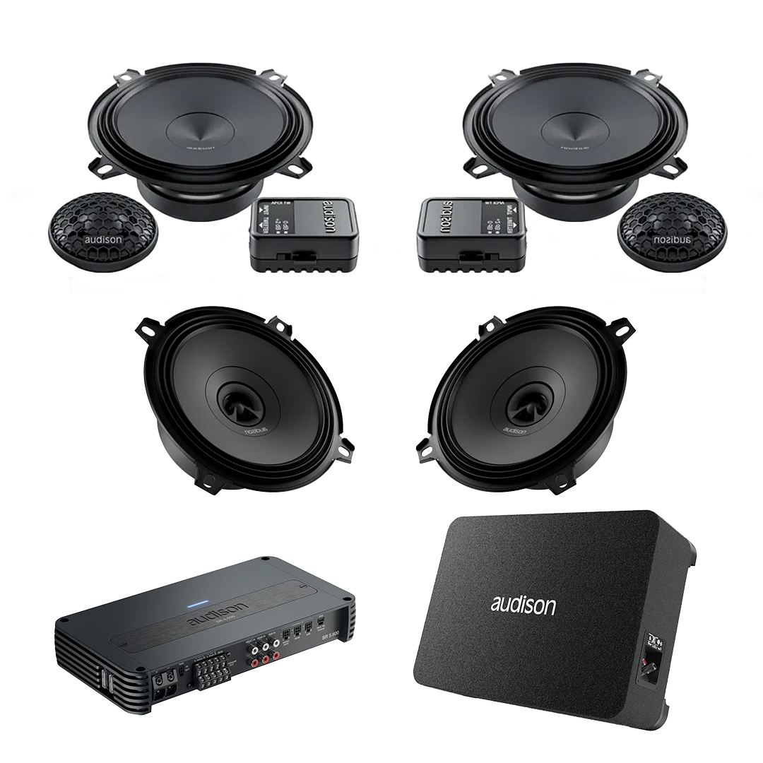 Pachet Difuzoare Auto cu subwoofer Mazda 2 2002-2014 Audison Prima 1010 W